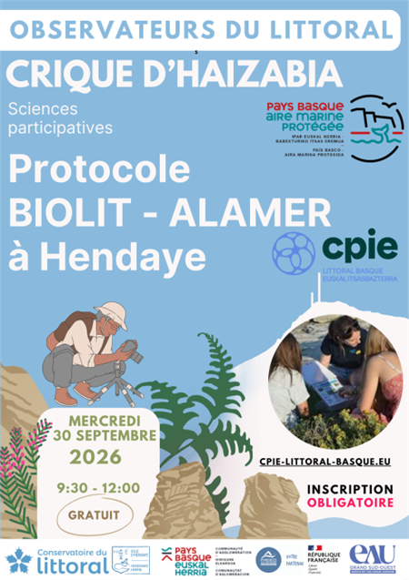 Devenez observateur du littoral basque et découvrez la richesse de la biodiversité Devenez observateur du littoral basque et découvrez la richesse de la biodiversité