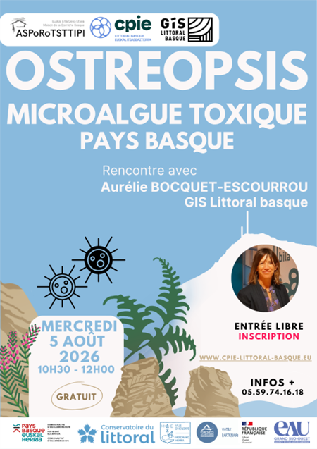 Ostréopsis : microalgue toxique en Pays Basque - Rencontre avec Aurélie Bocquet-Escourrou Ostréopsis : microalgue toxique en Pays Basque - Rencontre avec Aurélie Bocquet-Escourrou