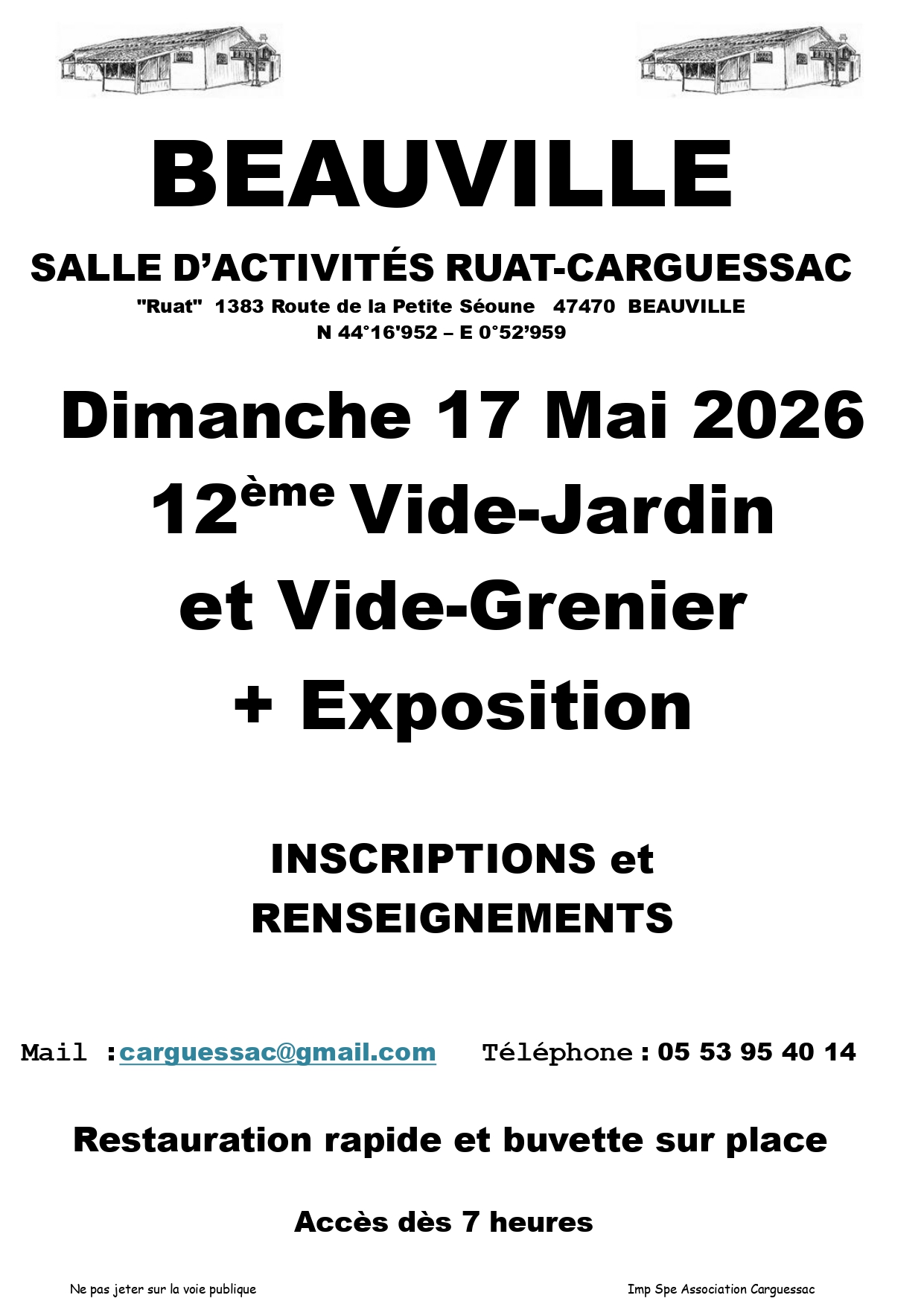 12ème vide jardins & vide greniers + Exposition — visuel événement