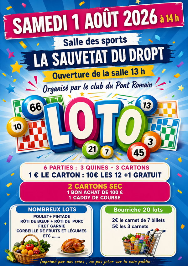 Loto du Club du Pont Romain