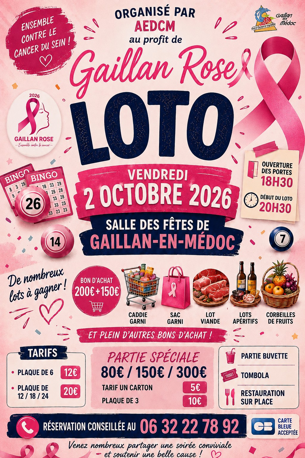 Octobre rose 2026 : loto Gaillan Rose