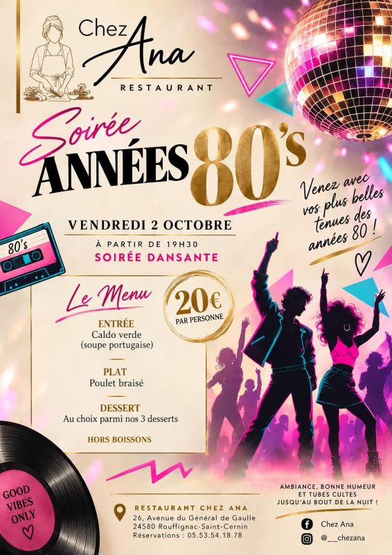 Soirée dansante années 80's chez Ana