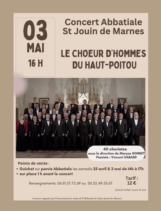 Concert Choeur d'hommes du Haut Poitou — visuel événement