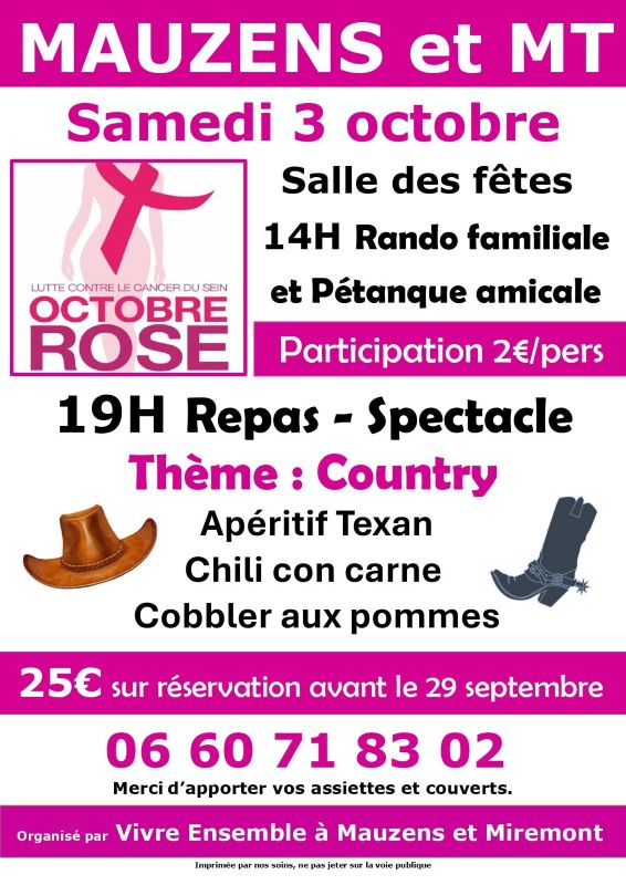 Journée Octobre Rose à Mauzens et Miremont