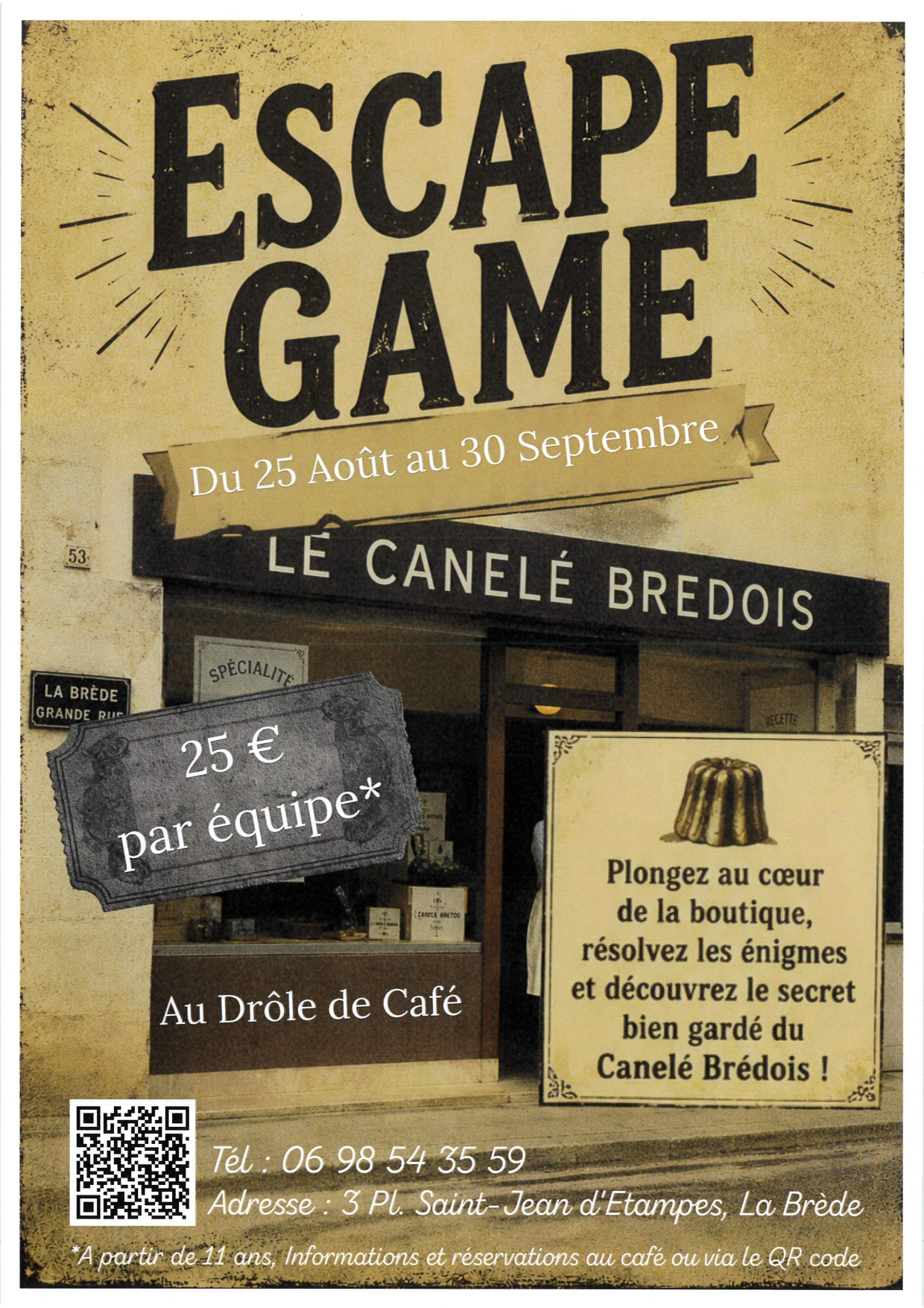 Escape Game  : Le canelé brédois