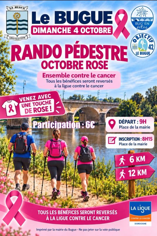 Octobre rose - Randonnée pédestre au Bugue