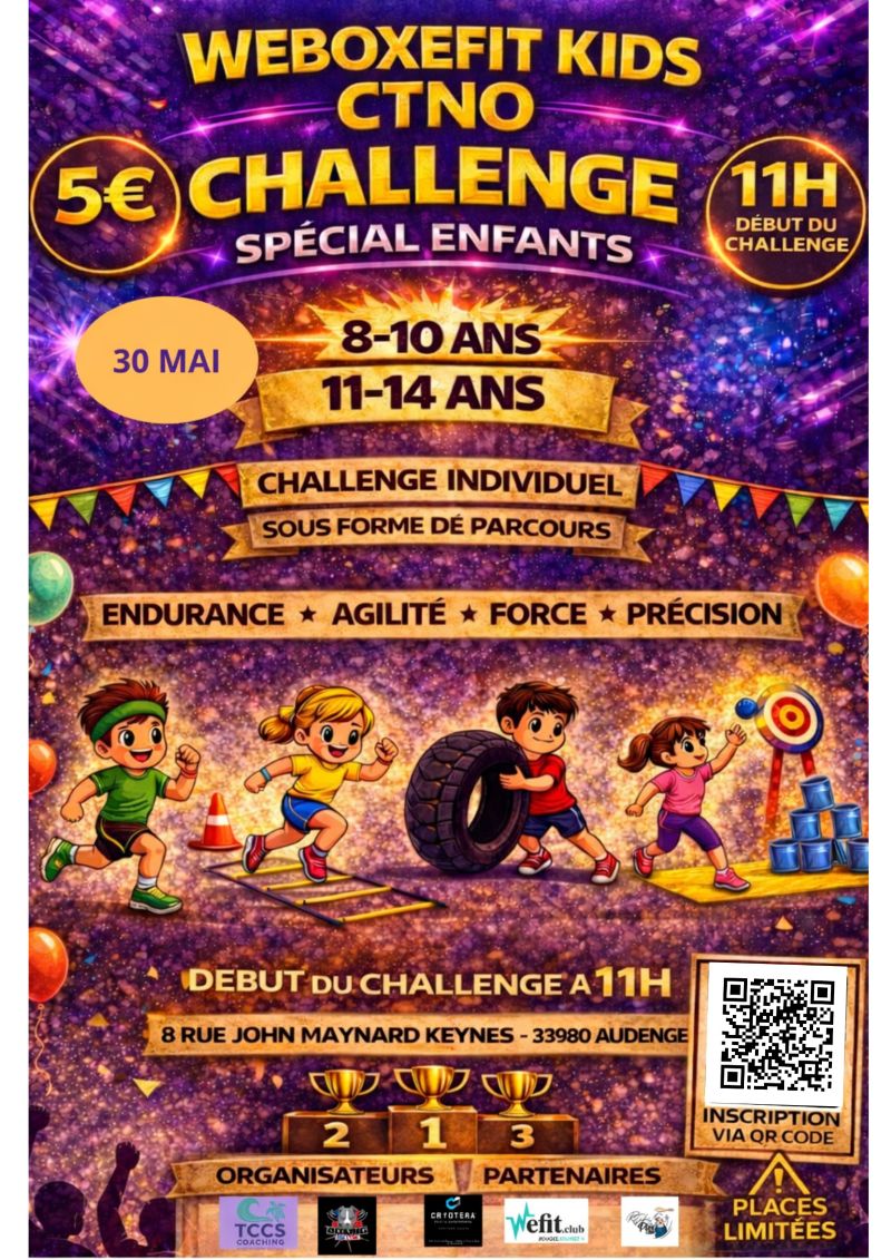 Challenge weboxefit CTNO : spécial enfants — visuel événement