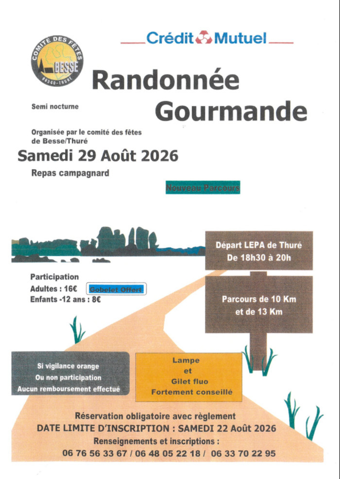 ??️ RANDONNÉE GOURMANDE SEMI-NOCTURNE ?️?