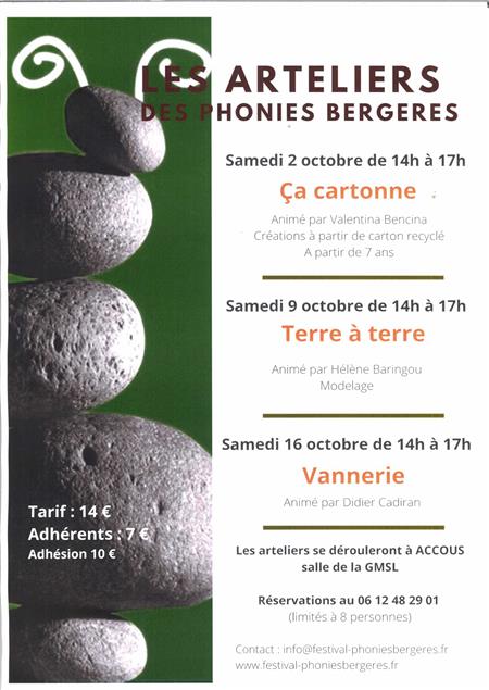 Les ateliers des Phonies Bergères : Les ateliers des Phonies Bergères :