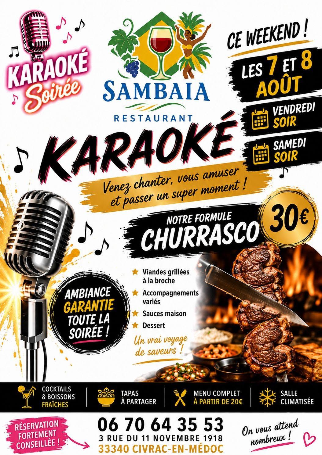 Soirées karaoké au Sambaïa