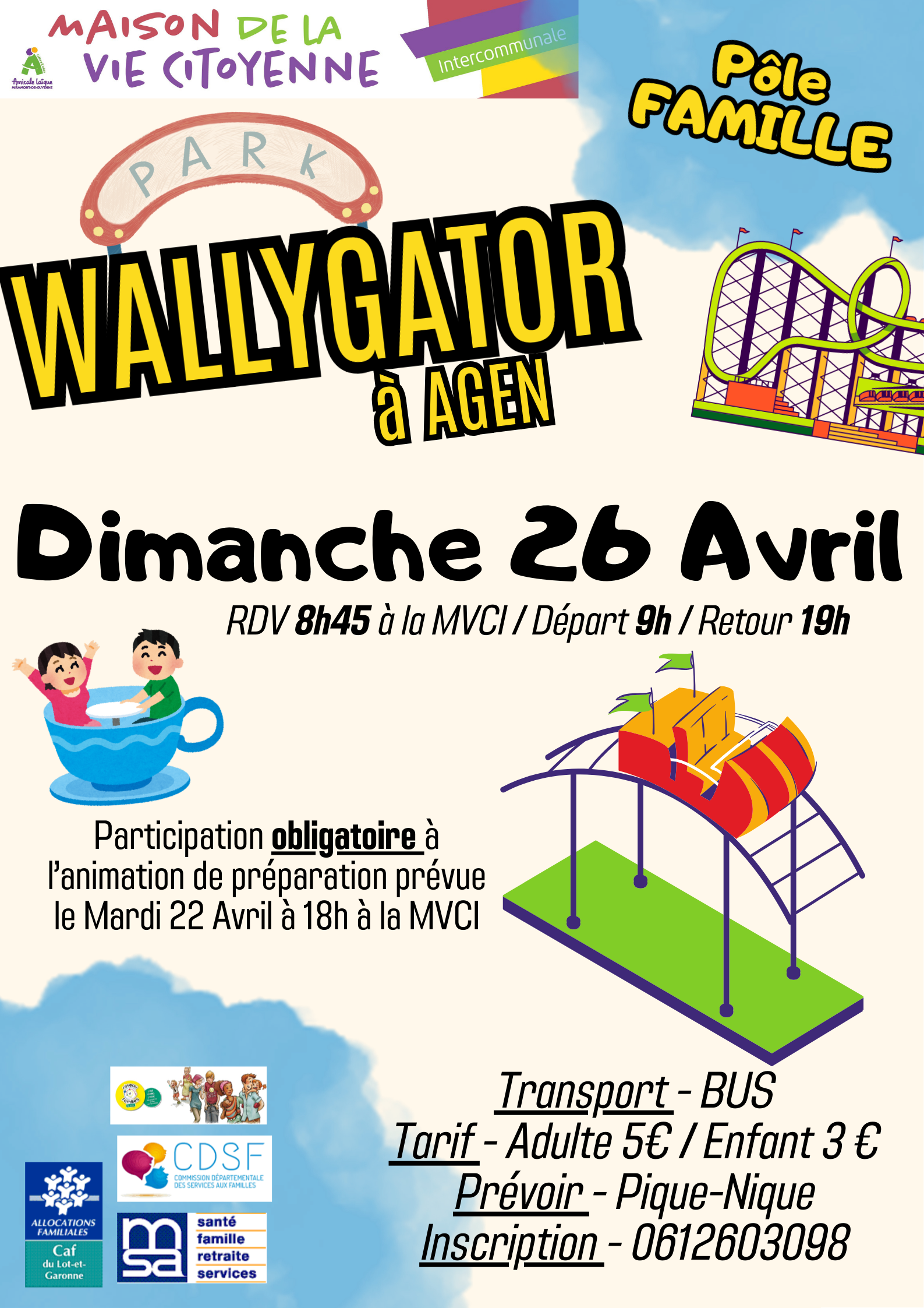 Sortie Parc Wallygator à Agen — visuel événement