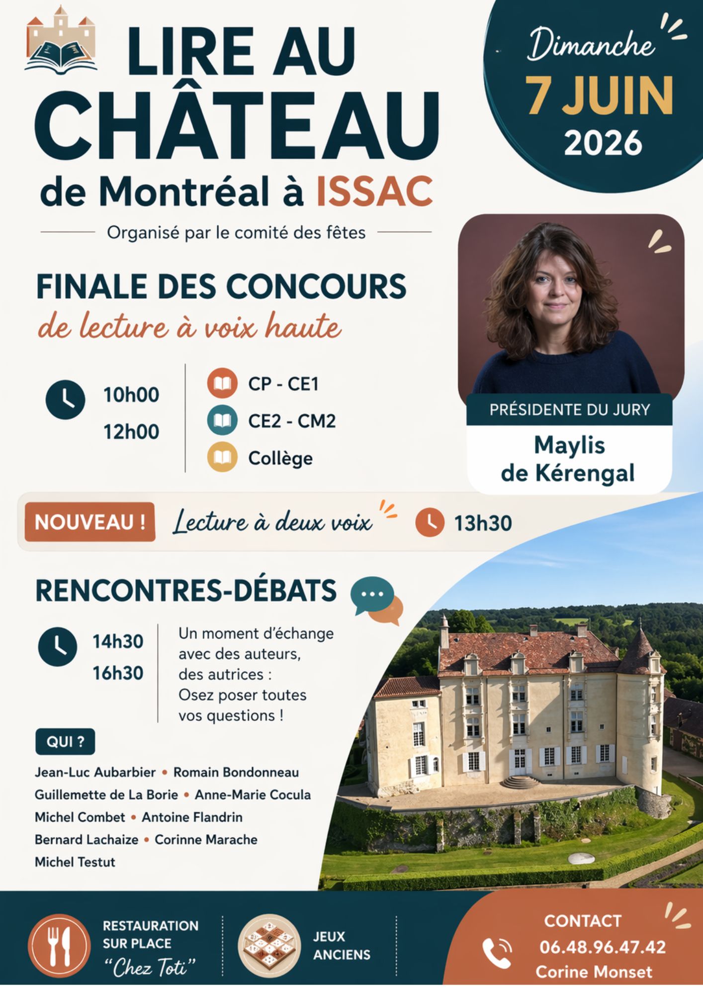 Lire au château — visuel événement