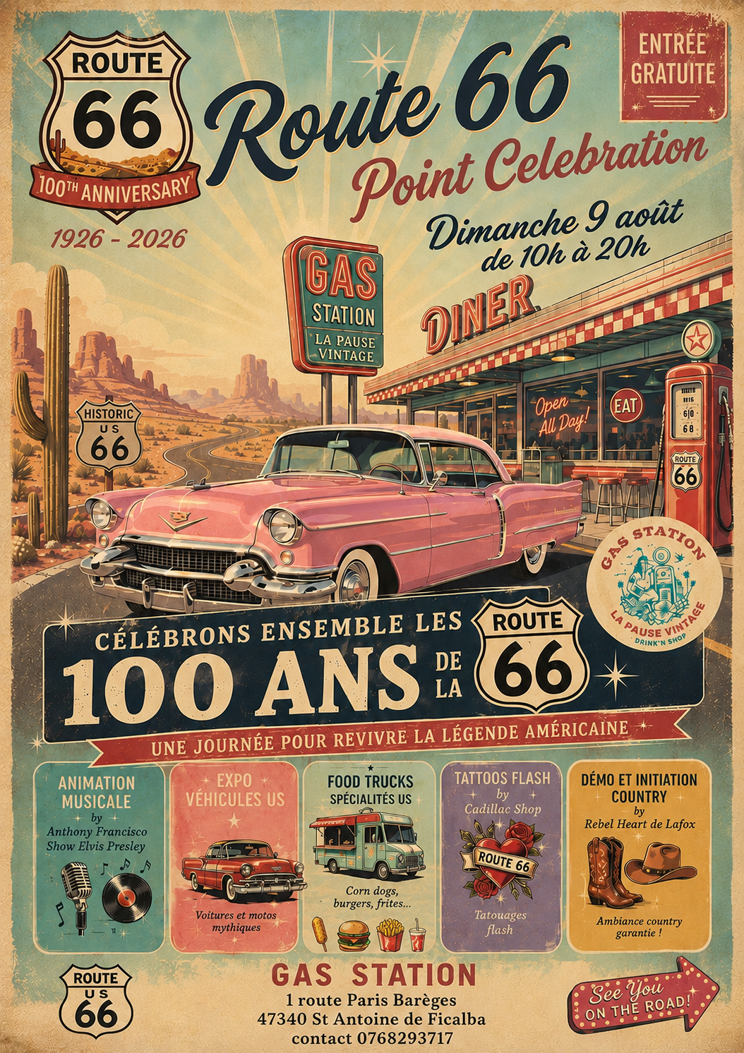 Journée célébration des 100 ans de la Route 66 2026