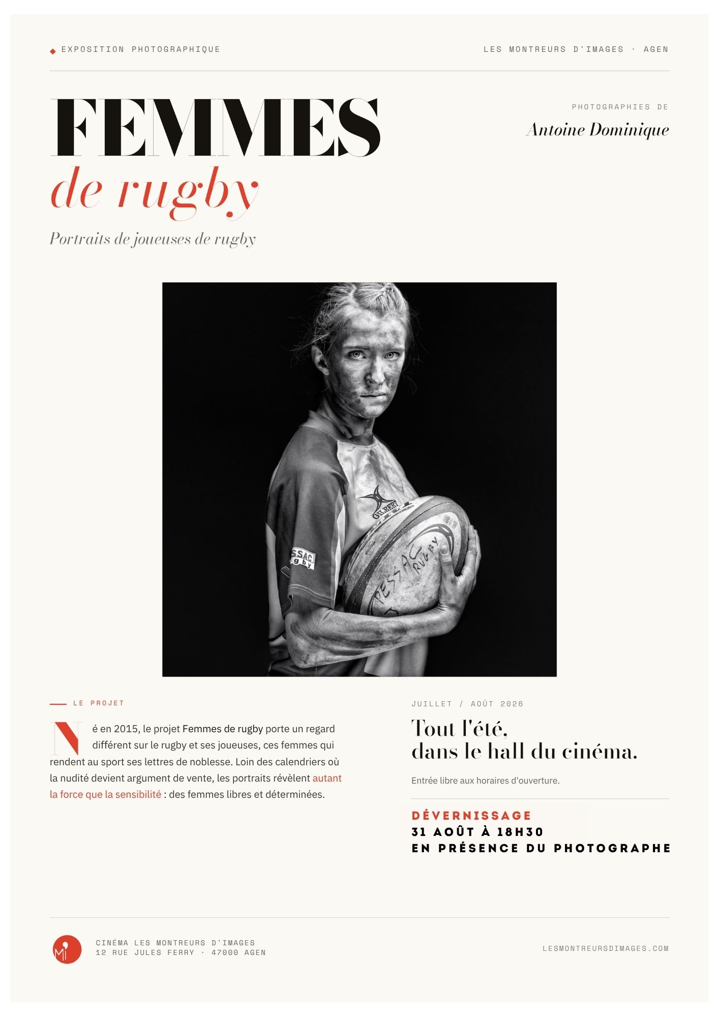 Exposition de photographies : Femmes de rugby