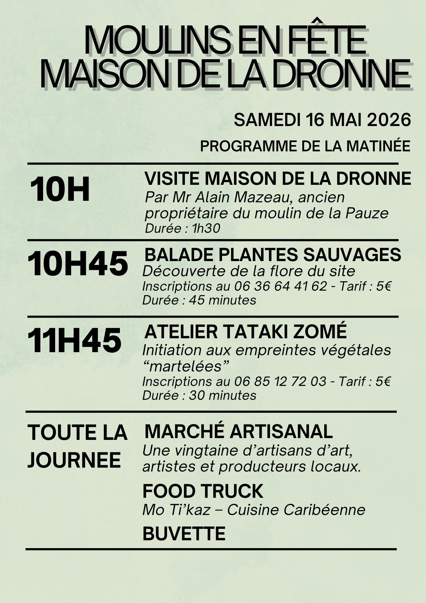Moulins en Fête et Ascension des Métiers d'Art à La Maison de la Dronne — visuel événement