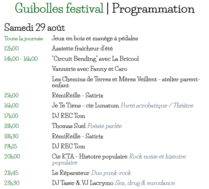 Festival Guibolles