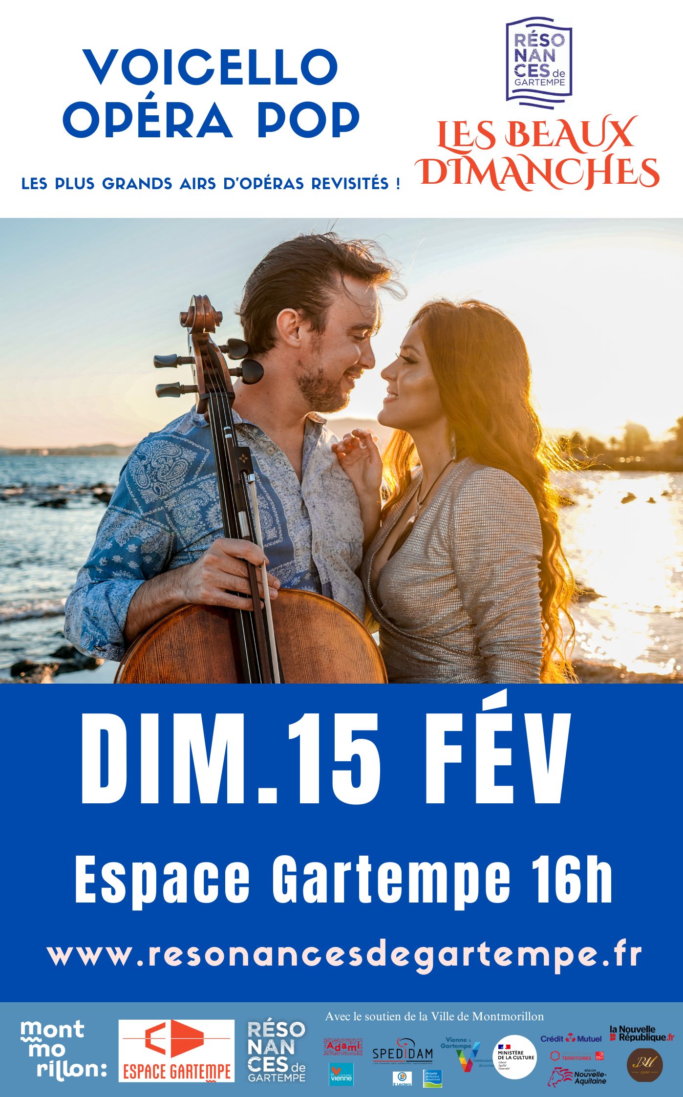 Concert Opéra Pop - Voicello dans le cadre des Beaux Dimanches de la Ville de Montmorillon