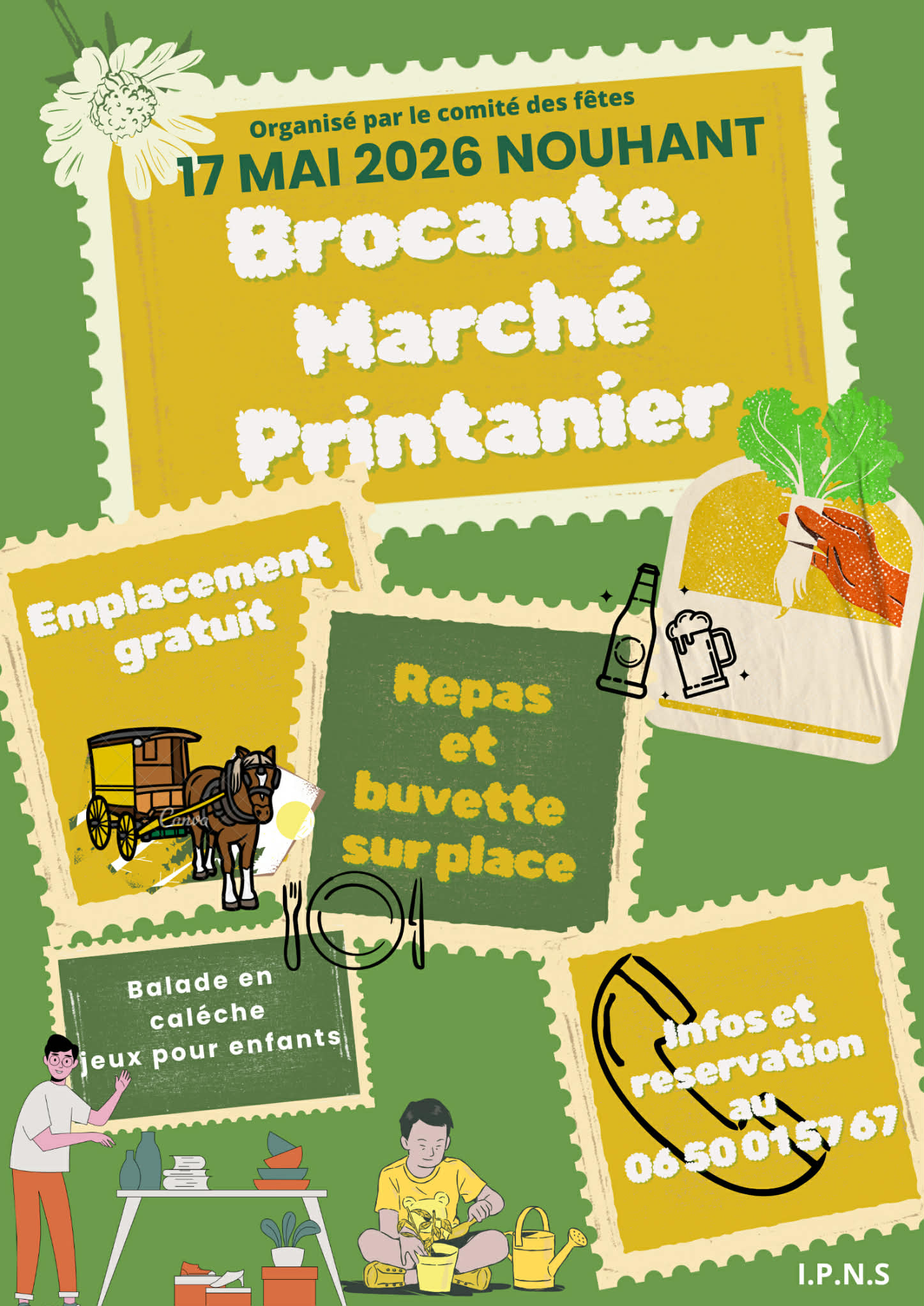 Brocante, marché printanier — visuel événement