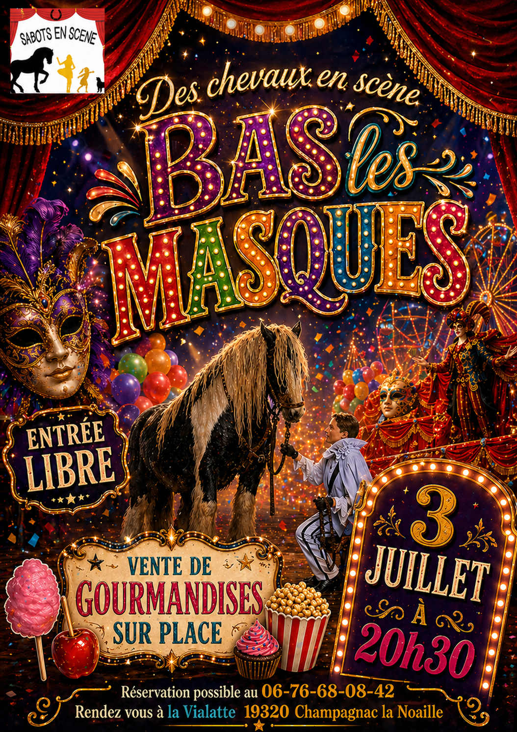 Spectacle équestre "Bas les masques"