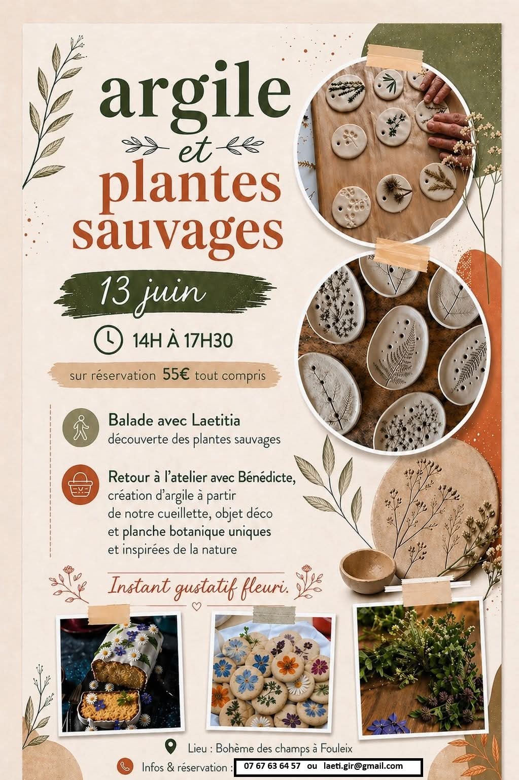 Argile et plantes sauvages — visuel événement