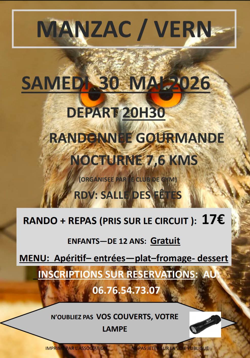 Randonnée Gourmande Nocturne — visuel événement
