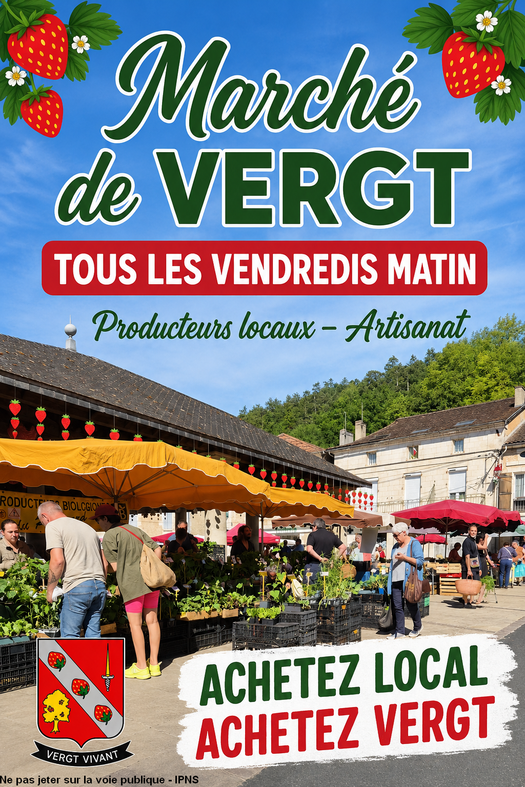 Marché hebdomadaire du vendredi à Vergt