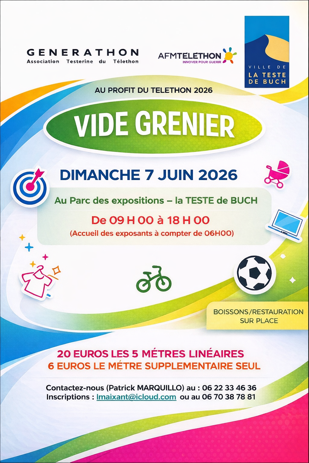 Vide grenier Générathon – Association Testerine