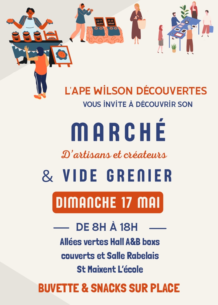 Vide grenier et marché d'artisans et créateurs - APE Wilson Découvertes