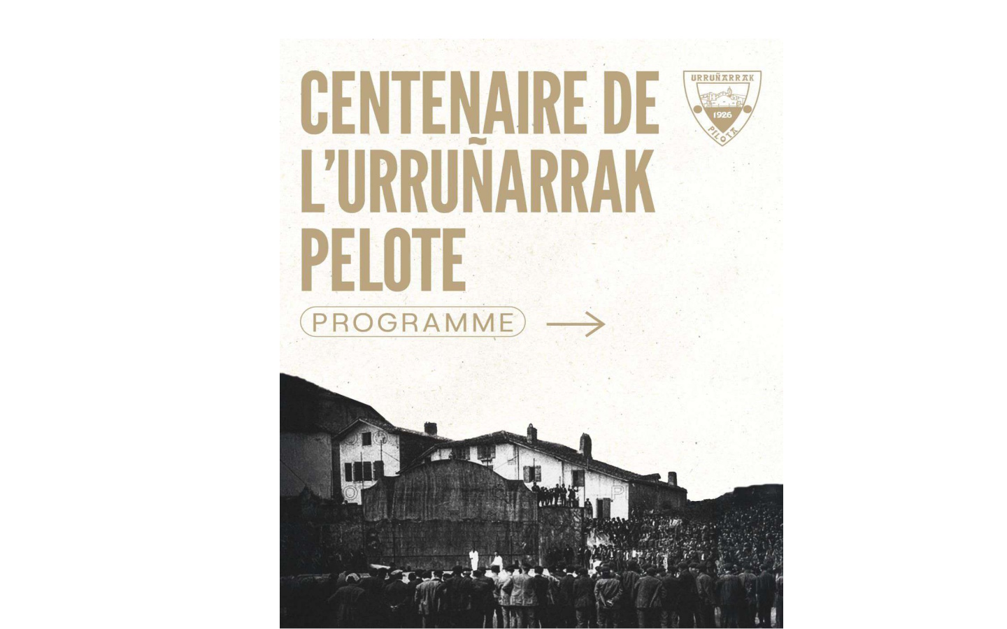 Centenaire de l'Urruñarrak pelote — visuel événement