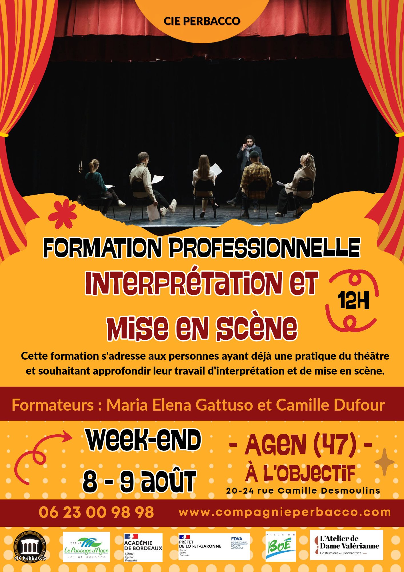 Formation professionnelle : Interprétation et mise en scène