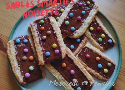 Sablés smarties noisettes