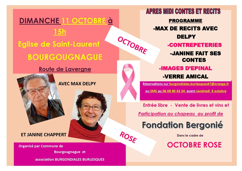 Après-midi contes et récits d'Octobre rose