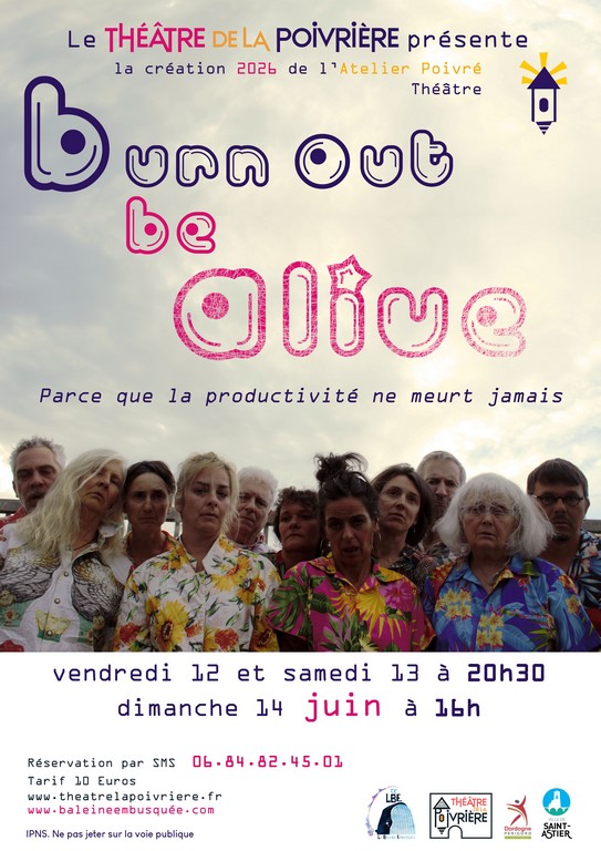 Théâtre "Burn out be alive" — visuel événement