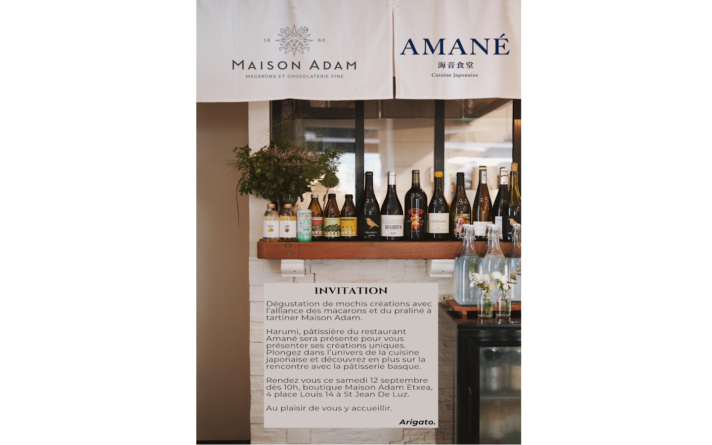 Rencontre fusion pâtisserie japonaise et basque Maison Adam