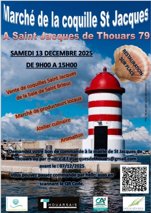 Marché de la coquille Saint Jacques