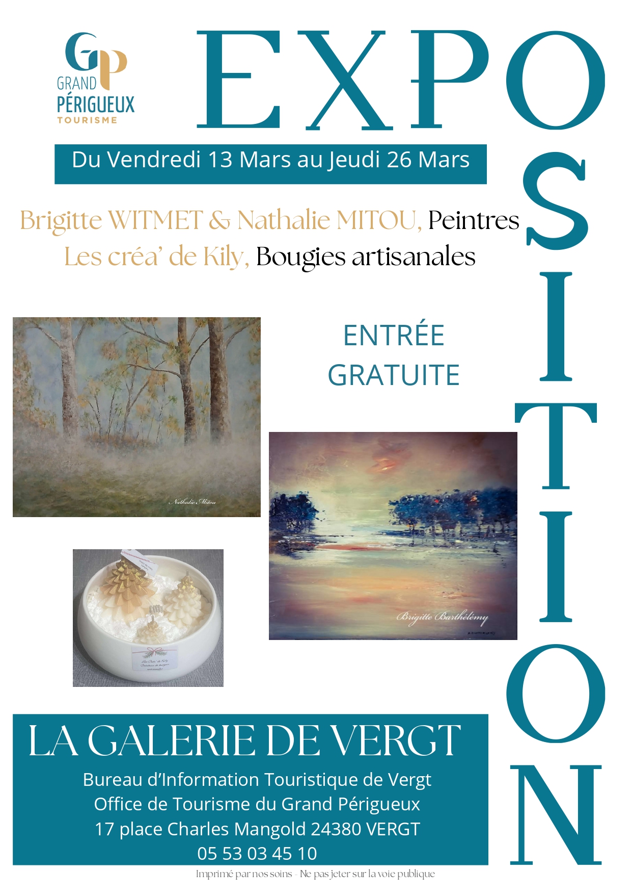 Exposition de Brigitte WITMET, Nathalie MITOU et Les créa' de Kily