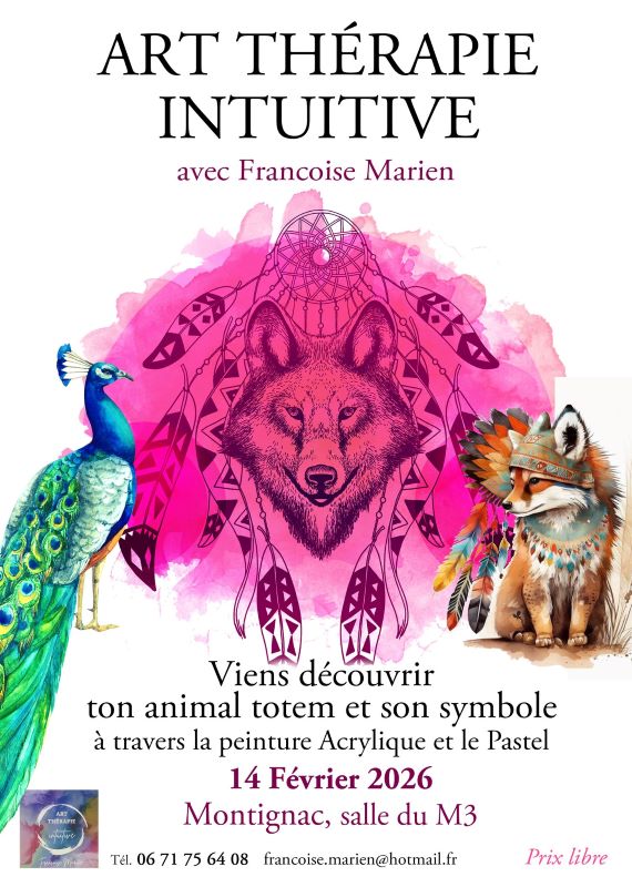 Atelier - L'art thérapie intuitive "découvre ton animal totem"