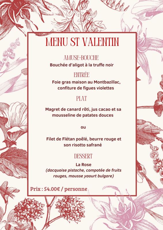 La Saint Valentin au restaurant Les plaisirs gourmands