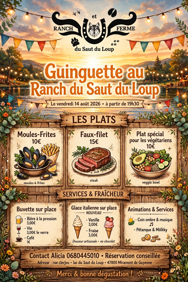Guinguette au Ranch du Saut du Loup
