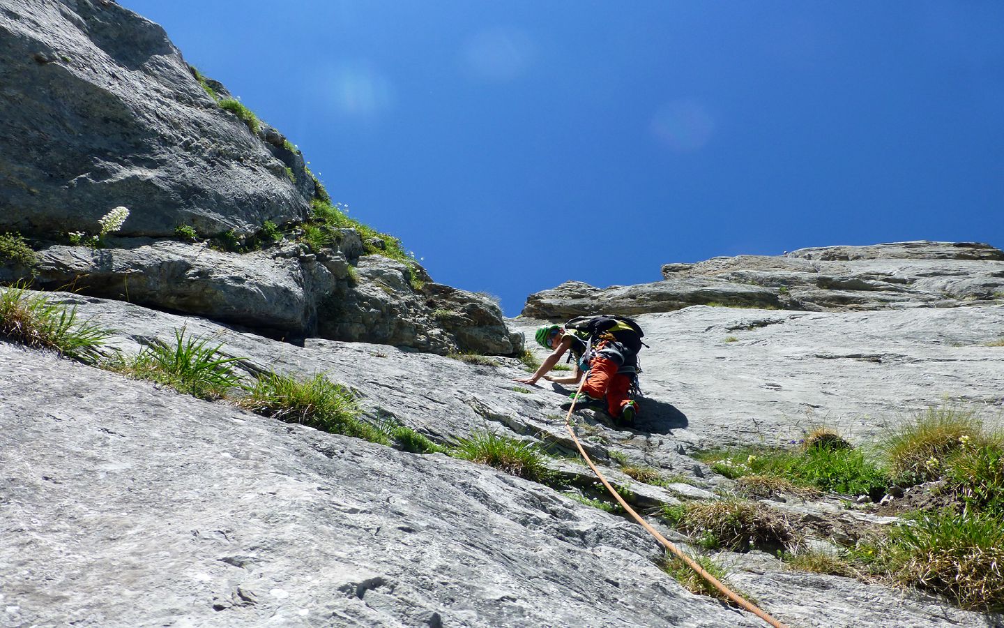 Voies naturelles d'escalade Gourette