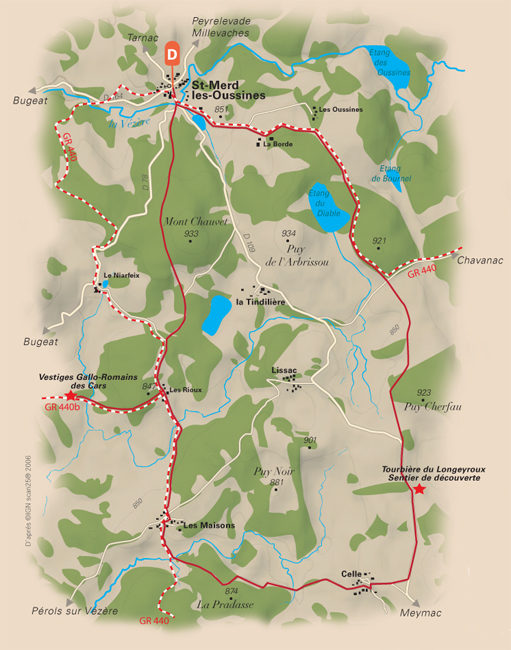 Du site des Cars à la tourbière du Longeyroux, Saint-Merd-les-Oussines