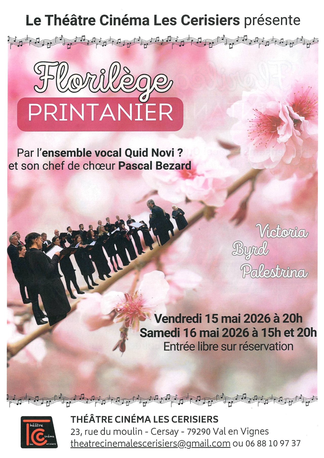 Concert de la Chorale Quid Novi : florilège printanier — visuel événement