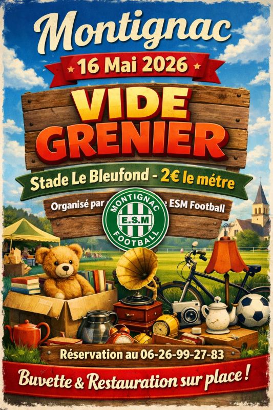 Vide grenier de l'ESM football club, Montignac-Lascaux
