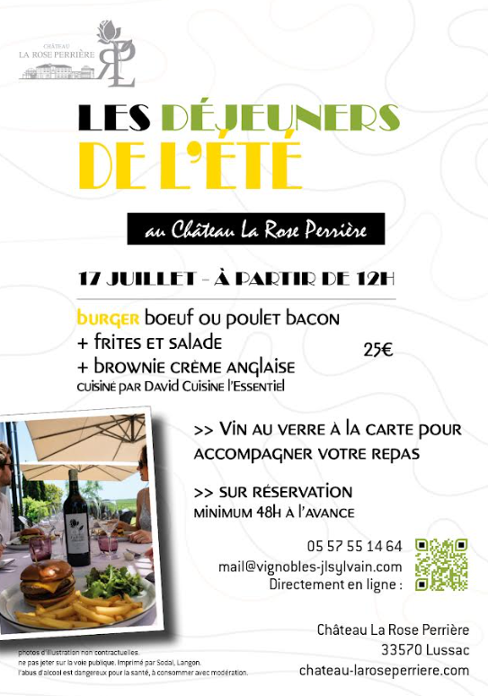 Les Déjeuners de l’Été au Château La Rose Perrière