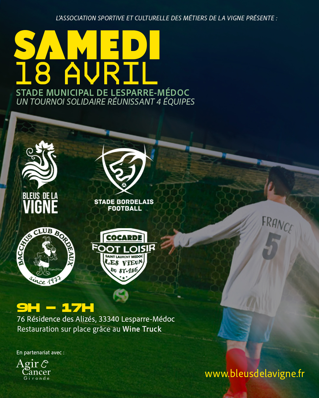 Tournoi solidaire des Bleus de la Vigne — visuel événement