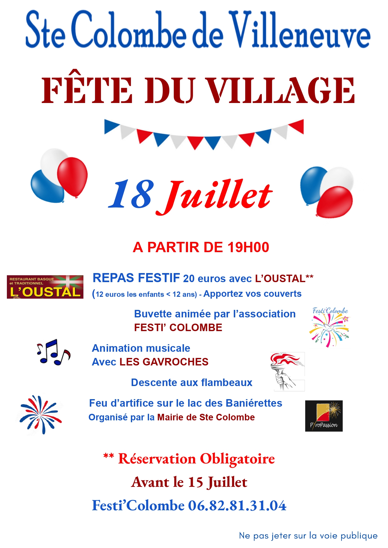 Fête au village de Sainte-Colombe-de-Villeneuve