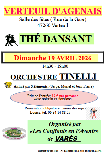 Thé dansant — visuel événement