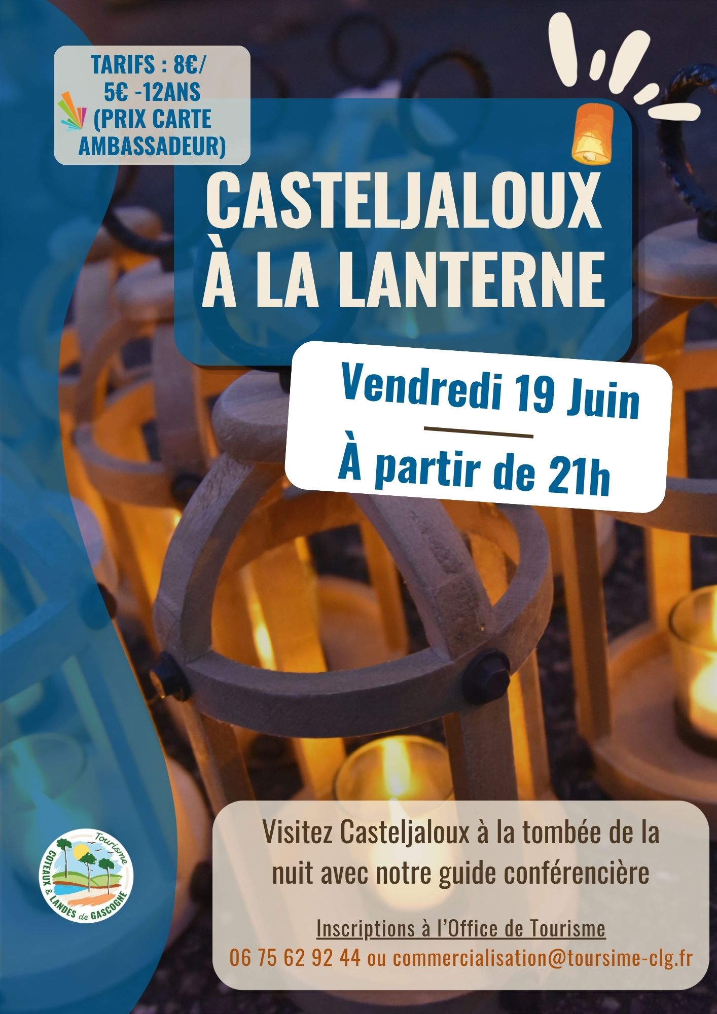 Visite de Casteljaloux à la lanterne — visuel événement