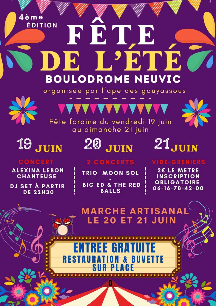 Fête de l’été : Vide-greniers, marché artisanal et manèges — visuel événement
