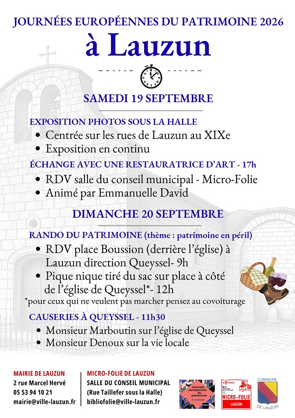 Journées Européennes du Patrimoine : exposition de photo des rues au XIXe siècle
